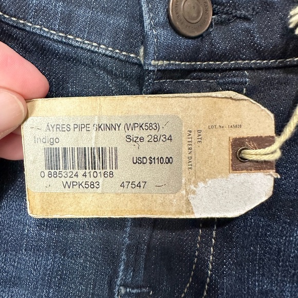 NWT Allsaints Ayers Pipe Skinny Jeans 28x34 - Picture 5 of 9